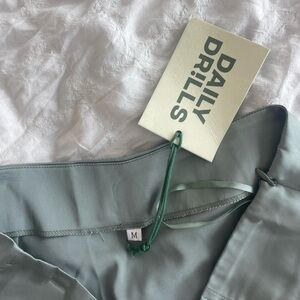 NWT Daily Drills Silky Mini Skirt in Lagoon